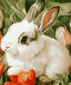 Aesthetic Bunny Art Diamond Painting