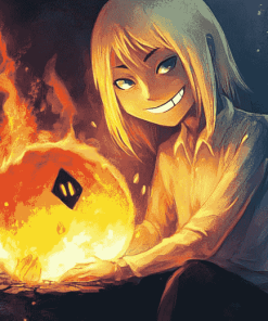 Aesthetic Calcifer Anime Diamond Painting