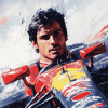 Aesthetic Carlos Sainz Racing Diamond Painting