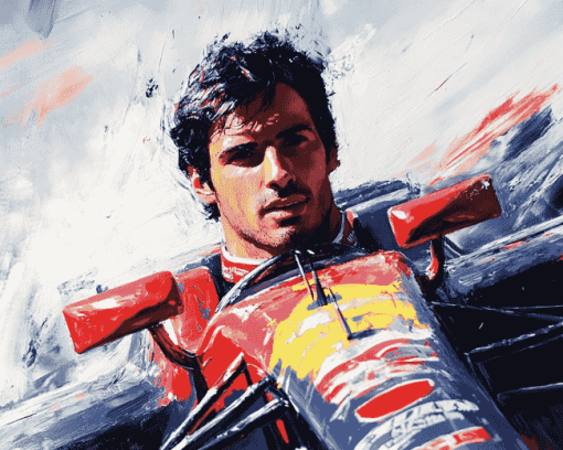 Aesthetic Carlos Sainz Racing Diamond Painting