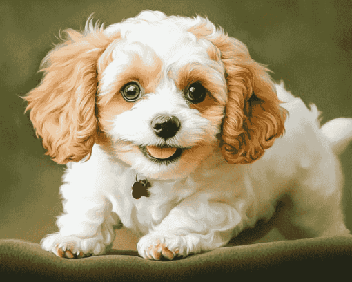 Aesthetic Cavachon Puppy Diamond Painting