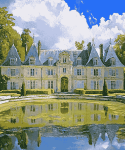 Aesthetic Chateau Bizy Giverny Diamond Painting