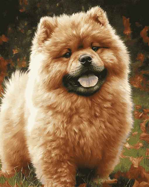 Aesthetic Chow Chow Puppy Diamond Painting