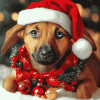 Aesthetic Christmas Puppies Diamond Painting