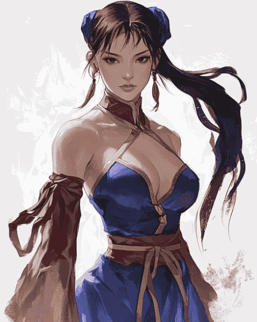 Aesthetic Chun Li Anime Diamond Painting