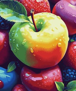 Aesthetic Colorful Apples Diamond Painting