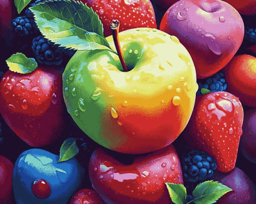 Aesthetic Colorful Apples Diamond Painting