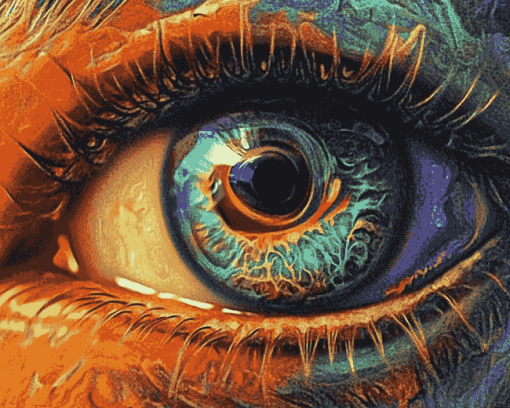 Aesthetic Colorful Eye Diamond Painting