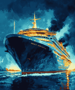 Aesthetic Cruise Ship Diamond Painting