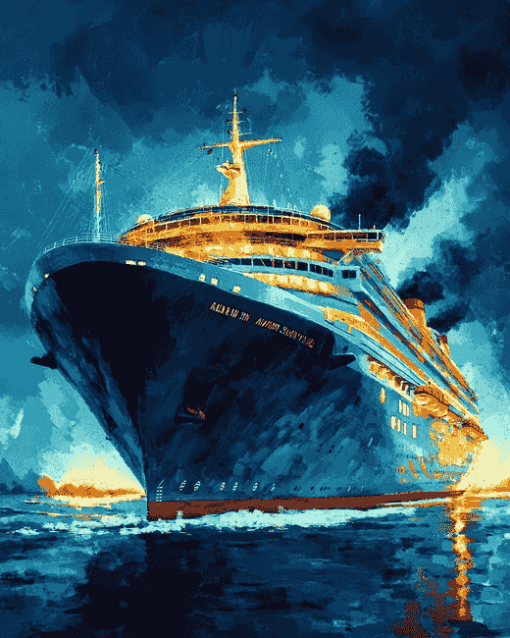 Aesthetic Cruise Ship Diamond Painting