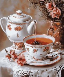 Aesthetic Cups Tea Diamond Painting