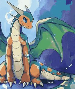 Aesthetic Dragonite Fantasy Diamond Painting