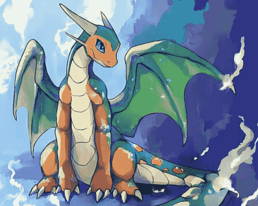 Aesthetic Dragonite Fantasy Diamond Painting