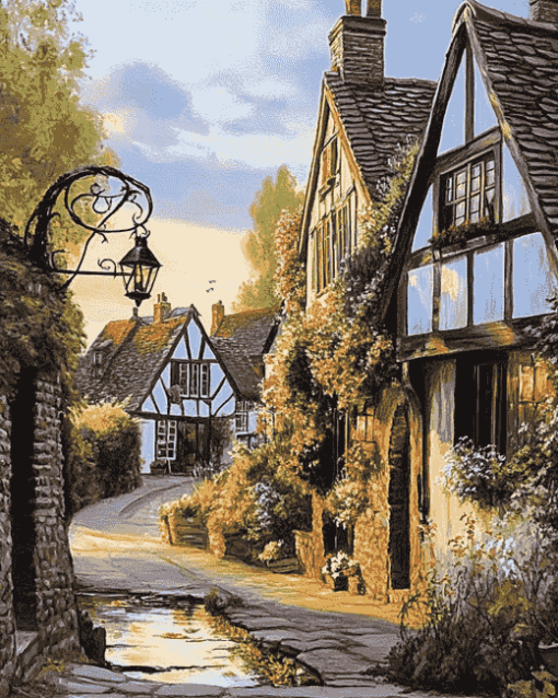 Aesthetic English Villages Diamond Painting