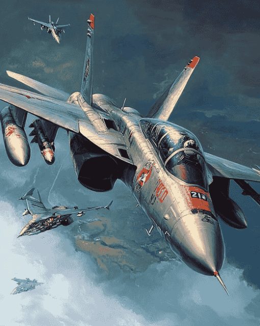 Aesthetic F18 Jet Diamond Painting