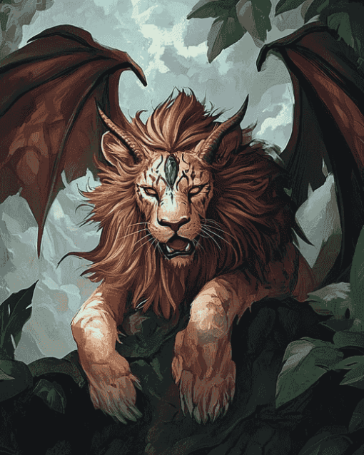 Aesthetic Fantasy Manticore Diamond Painting