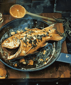 Aesthetic Fish Cuisine Diamond Painting