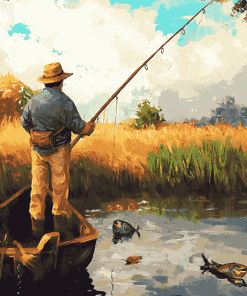 Aesthetic Fishing Landscape Diamond Painting