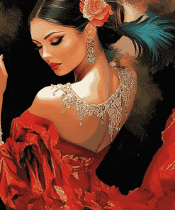 Aesthetic Flamenco Woman Diamond Painting