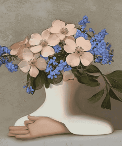 Aesthetic Forget Me Nots Blossoms Diamond Painting