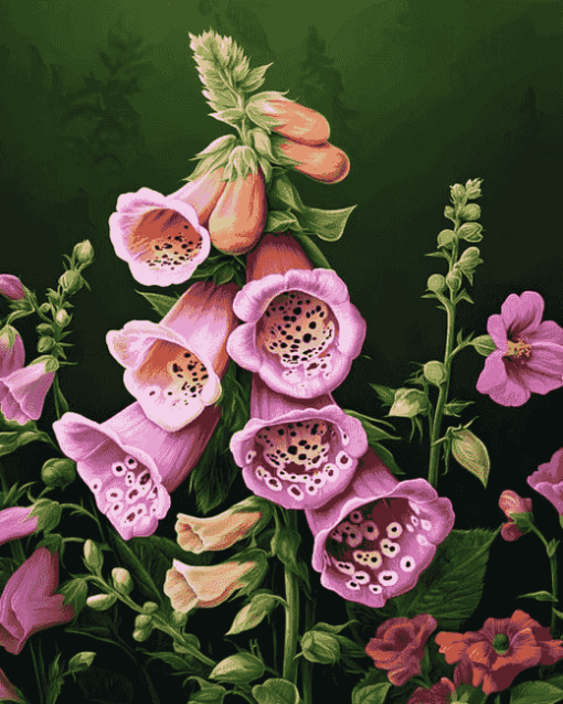 Aesthetic Foxglove Blossoms Diamond Painting