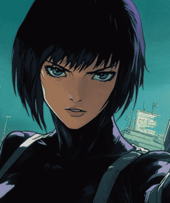 Aesthetic Ghost In The Shell Anime Diamond Painting