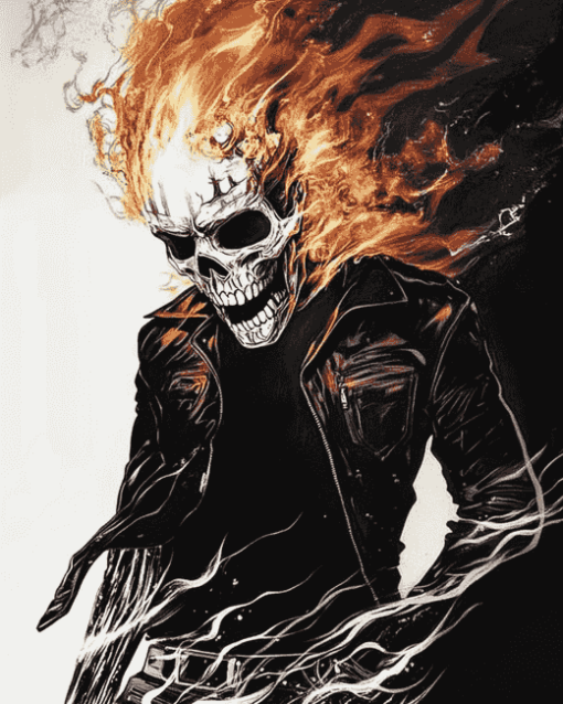 Aesthetic Ghost Rider Fantasy Diamond Painting