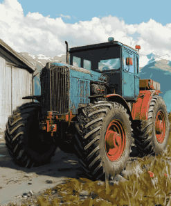 Aesthetic Hanomag Engines Diamond Painting