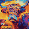 Aesthetic Highland Cattle Diamond Painting