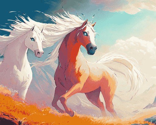 Aesthetic Horses Spirit Diamond Painting