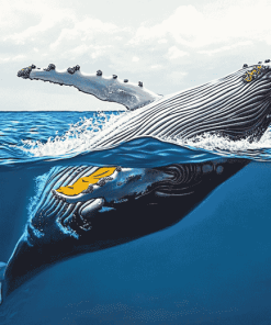 Aesthetic Humpback Whale Diamond Painting