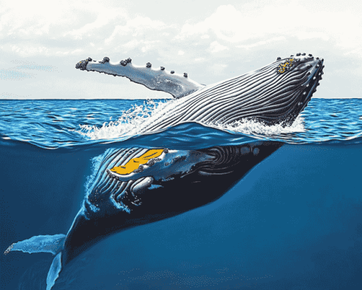 Aesthetic Humpback Whale Diamond Painting