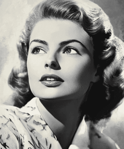 Aesthetic Ingrid Bergman Monochrome Diamond Painting