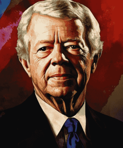 Aesthetic Jimmy Carter Diamond Painting