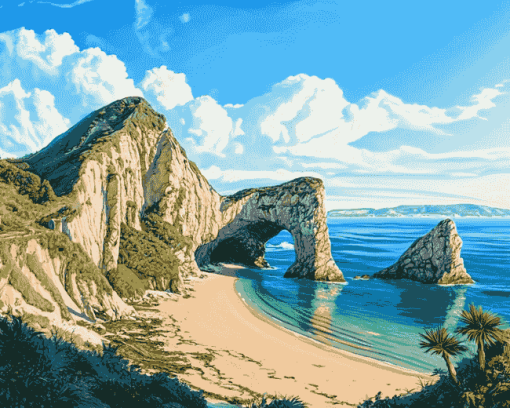 Aesthetic Jurassic Coast Diamond Painting