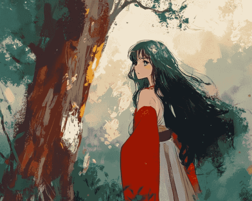 Aesthetic Kagome Higurashi Inuyasha Diamond Painting