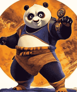 Aesthetic Kung Fu Panda Diamond Painting