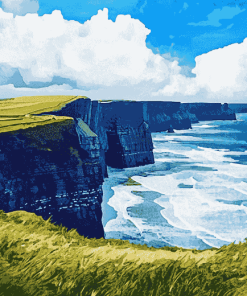 Aesthetic Lahinch Beach View Diamond Painting