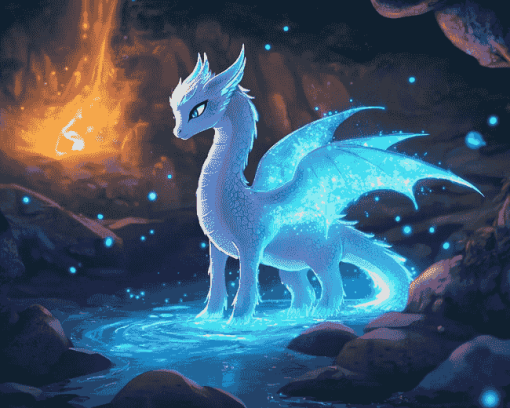 Aesthetic Lightfury Dragon Diamond Painting