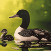 Aesthetic Loon Bird Diamond Painting