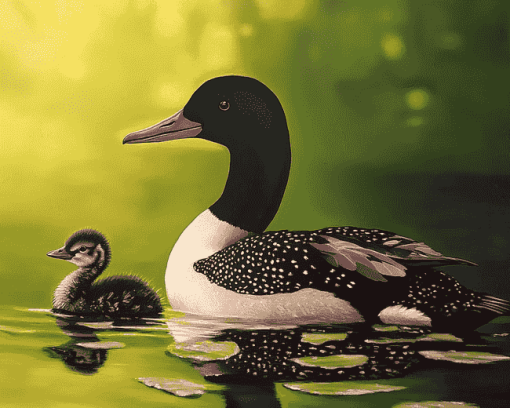 Aesthetic Loon Bird Diamond Painting