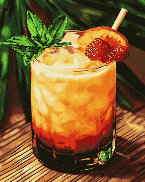 Aesthetic Mai Tai Tropical Diamond Painting