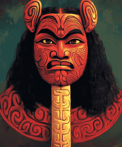 Aesthetic Maori Tiki Fantasy Diamond Painting