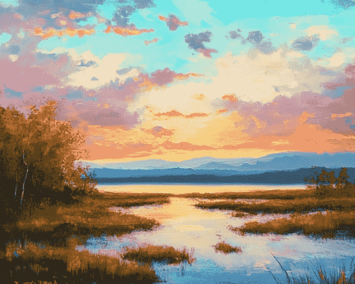 Aesthetic Marsh Landscapes Diamond Painting