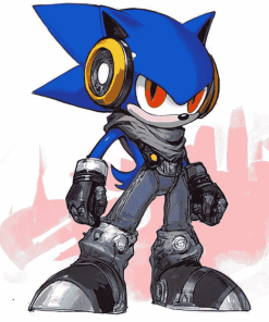 Aesthetic Metal Sonic Diamond Painting