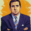 Aesthetic Michael Scott Pop Culture Diamond Painting