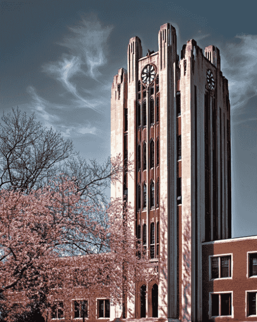 Aesthetic Michigan State University Buildings Diamond Painting