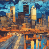 Aesthetic Minneapolis Skyline Diamond Painting