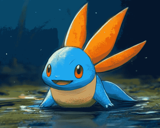 Aesthetic Mudkip Pokemon Diamond Painting