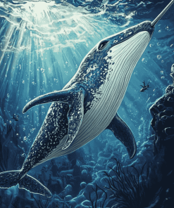 Aesthetic Narwhal Marine Diamond Painting